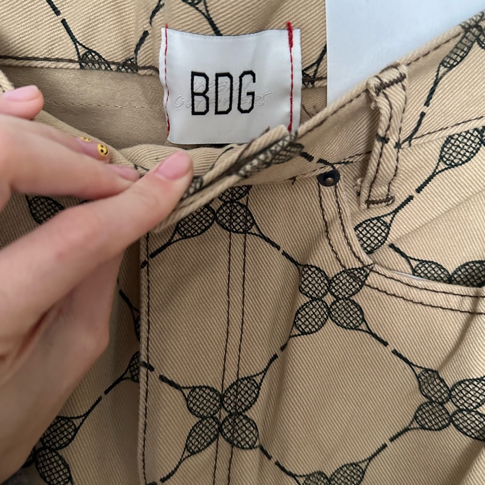 BDG Wide Leg Tennis Print Pants - Picture 3 of 6